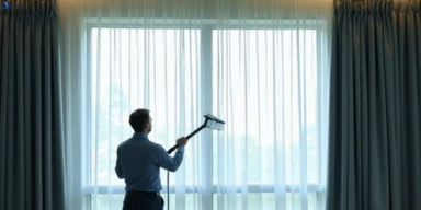 Commercial drapes cleaning service clayfield hotels offices